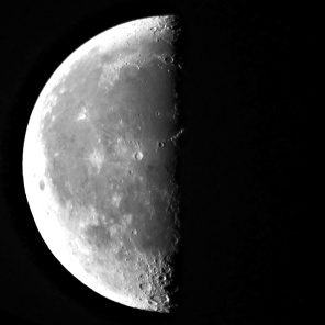 The western half of the moon, photographed before dawn on 6 December 2012, from Dundas, Ontario. This view is particularly good for tracing the history of astronomy in the names of the craters visible.