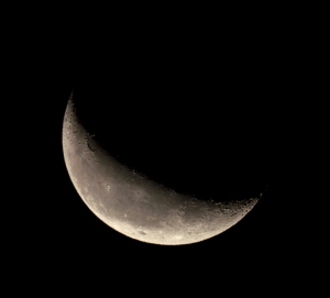 The moon photographed early on the morning of 29 August 2013. 